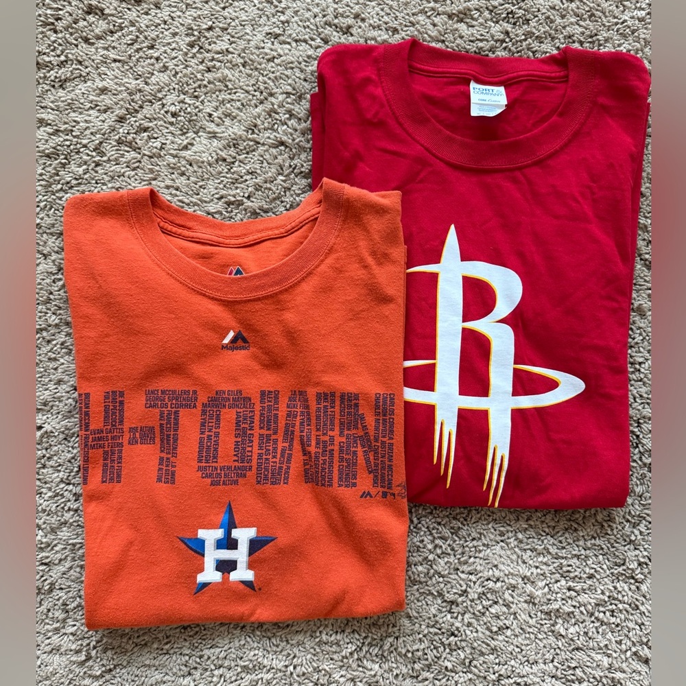 Houston T-shirt Bundle: 2 Rockets T’s & 1 Astros T
